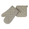 Taupe konyhai kesztyű és edényfogó szett - 2 db