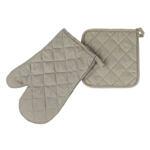 Taupe konyhai kesztyű és edényfogó szett - 2 db