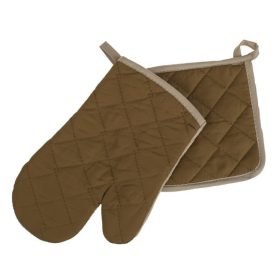 Konyhai kesztyű és edényfogó szett, Taupe - 2 db