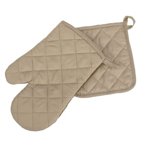 Konyhai kesztyű és edényfogó szett, Taupe - 2 db