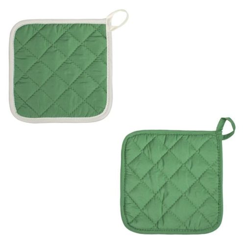 Zöld Konyhai Szalvéta Szett Ecru Mintával 17x17cm - 2 db