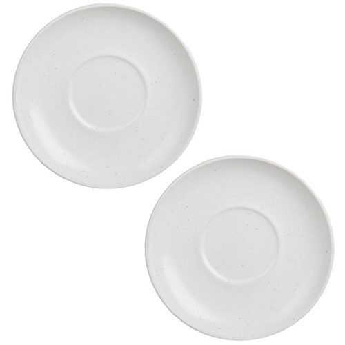 2 darabos barna-ekrü kerámia csésze készlet aljjal és felirattal, 250ml