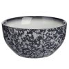 Fekete Kerámia Tál Kőhatással - 650ml