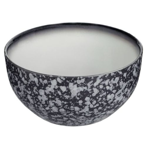 Fekete Kerámia Tál Kőhatással - 650ml