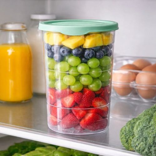 Átlátszó Ételhordó Doboz Menta Zöld Fedéllel - 1,1L