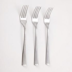 „Linear” Rozsdamentes Acél Étkezővilla, 23 cm - 3 db