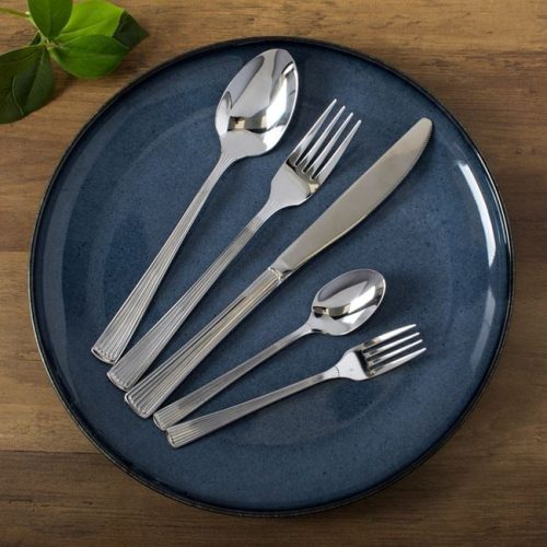 „Linear” Rozsdamentes Acél Étkezővilla, 23 cm - 3 db