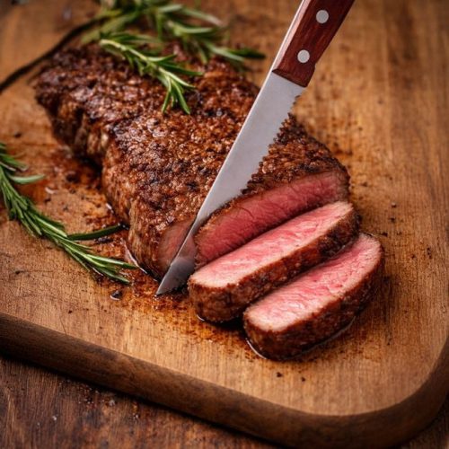 Recés Rozsdamentes Acél Asztali Kés Készlet 22,5 cm - 4 db