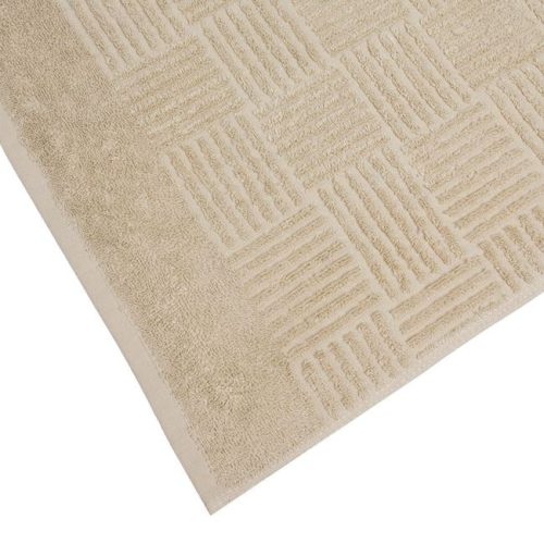 Bézs Pamut Konyharuha Dombornyomott Csíkokkal 60x40cm