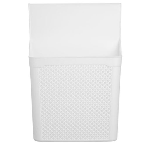 Fehér Műanyag Függeszthető Szekrényrendszerező Kosár, 23,5x9x34 cm