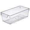 Átlátszó Műanyag Hűtőszekrény Rendszerező Doboz Fogantyúval, 32,5x15x10 cm