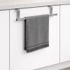 Rozsdamentes acél törölközőtartó szekrényajtóra, 36,5x8 cm
