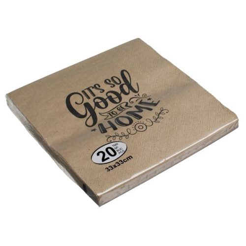 2 rétegű Craft papírszalvéta 33x33cm "Good to be Home" - 20 db