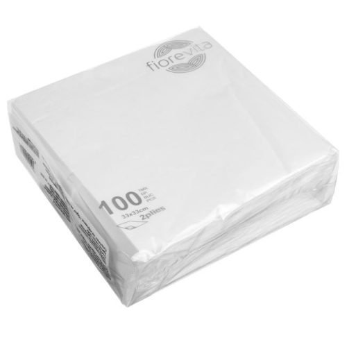 Luxus Szalvéta, 2 Rétegű, Fehér, 33x33 cm - 100 db