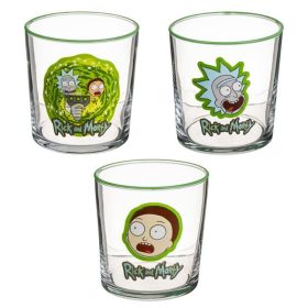 Rick & Morty vizespohár készlet, 380ml – 3 darabos szett