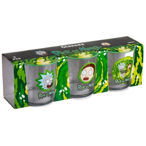 Rick & Morty vizespohár készlet, 380ml – 3 darabos szett