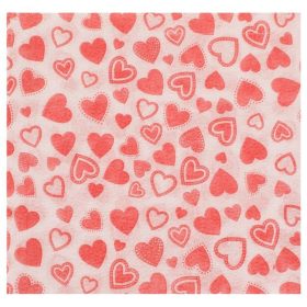 Piros Szíves Egyrétegű Papírszalvéta 33x33cm - 40db