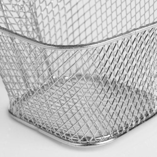 Rozsdamentes Acél Tálaló Kosár Sült Burgonyához, 10x9x6 cm