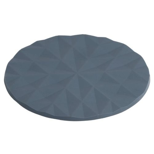 Szürke PVC Poháralátét Rombusz Mintával Ø10cm