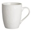 Fehér New Bone porcelán bögre dombornyomott mintával, 400 ml