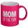 Neon fukszia kerámia bögre „Mom of the Year” felirattal, 340ml