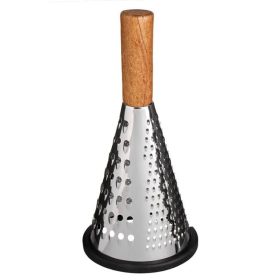 Kúpos fém reszelő fa nyéllel, Ø11,5x24 cm