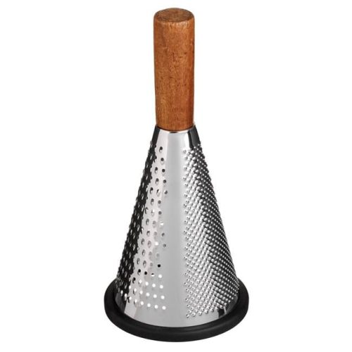 Kúpos fém reszelő fa nyéllel, Ø11,5x24 cm