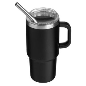   Mini Rozsdamentes Acél Termosz Bögre Fogantyúval, Fekete – 135ml