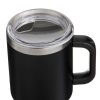 Mini Rozsdamentes Acél Termosz Bögre Fogantyúval, Fekete – 135ml