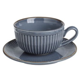 New Bone szürke csésze és alj szett, 260 ml