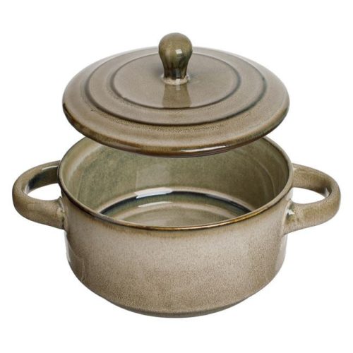 Keki Zöld Kerámia Levestál Fedővel - 700ml