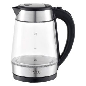 Elektromos Üveg Vízforraló Rozsdamentes Acéllal, 1.7L