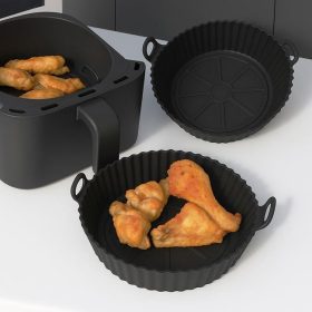Fekete Szilikon Sütőforma Air Fryerhez Ø23x7cm
