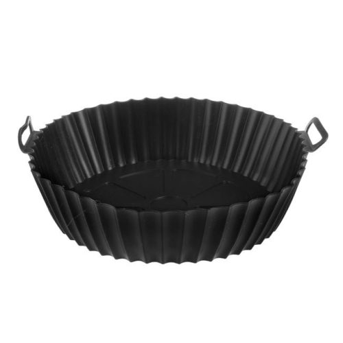 Fekete Szilikon Sütőforma Air Fryerhez Ø23x7cm
