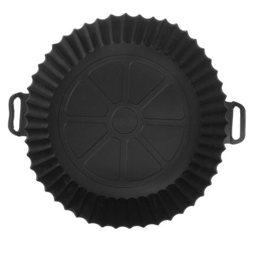 Fekete Szilikon Sütőforma Air Fryerhez Ø23x7cm