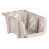 Egymásba rakható bézs tárolókosár, 30,7x20x13,4 cm