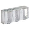 3 db-os Átlátszó Üvegpohár Készlet Méhsejt Mintával, 390 ml