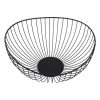Fekete Hullámos Szélű Fém Gyümölcskosár, 29,5x29x13 cm