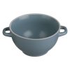 Szürke Kerámia Leveses Tálka Fogantyúval - 700ml