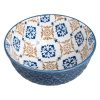 Kék Porcelán Tálka Fehér Belsővel és Mintákkal - 300ml