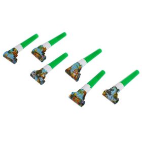   Dzsungel Állatos Party Síp "Happy Birthday" Felirattal - 6 db