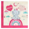 2-rétegű Szalvéta Szivárványos Elefánt és Princess Mintával 33x33cm - 12db