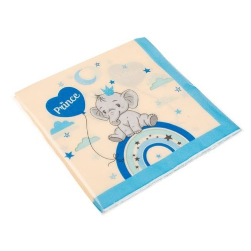 Elefánt és Szivárvány 2 rétegű Prince papírszalvéta, 33x33cm - 12 db
