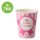 Fukszia rózsaszín pöttyös Little Princess papírpohár partihoz, 270ml - 6db