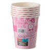 Fukszia rózsaszín pöttyös Little Princess papírpohár partihoz, 270ml - 6db