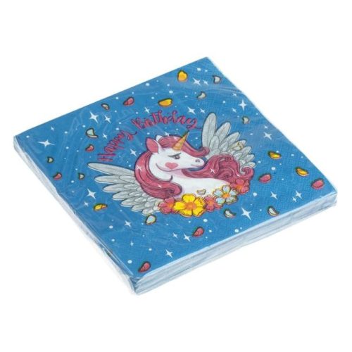 Unikornisos 2 rétegű Parti Szalvéta 33x33cm - 20db