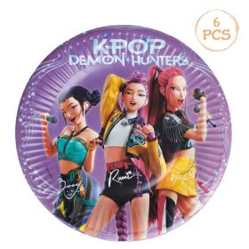 K-POP Party papírtányér Ø19,5cm - 6 db