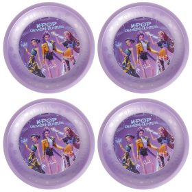   Lila K-POP Demon Hunters műanyag partitányér, Ø21cm - 4 db