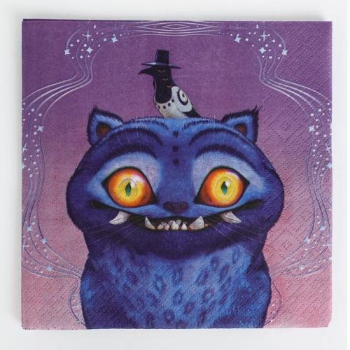 K-POP Demon Hunters lila szalvéta, 2 rétegű, 33x33cm - 20 db
