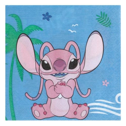 Stitch kétrétegű papírszalvéta, világoskék, 33x33 cm - 16 db